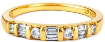 Diamond Half set 18ct yellow gold eternity ring