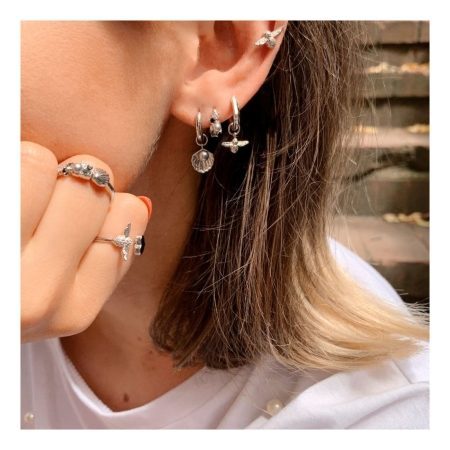 Olivia Burton Lucky Bee Silver Stud Earrings