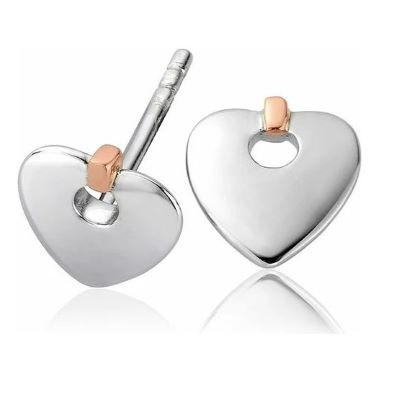 3SCE012 Clogau Cariad heart stud earrings r1