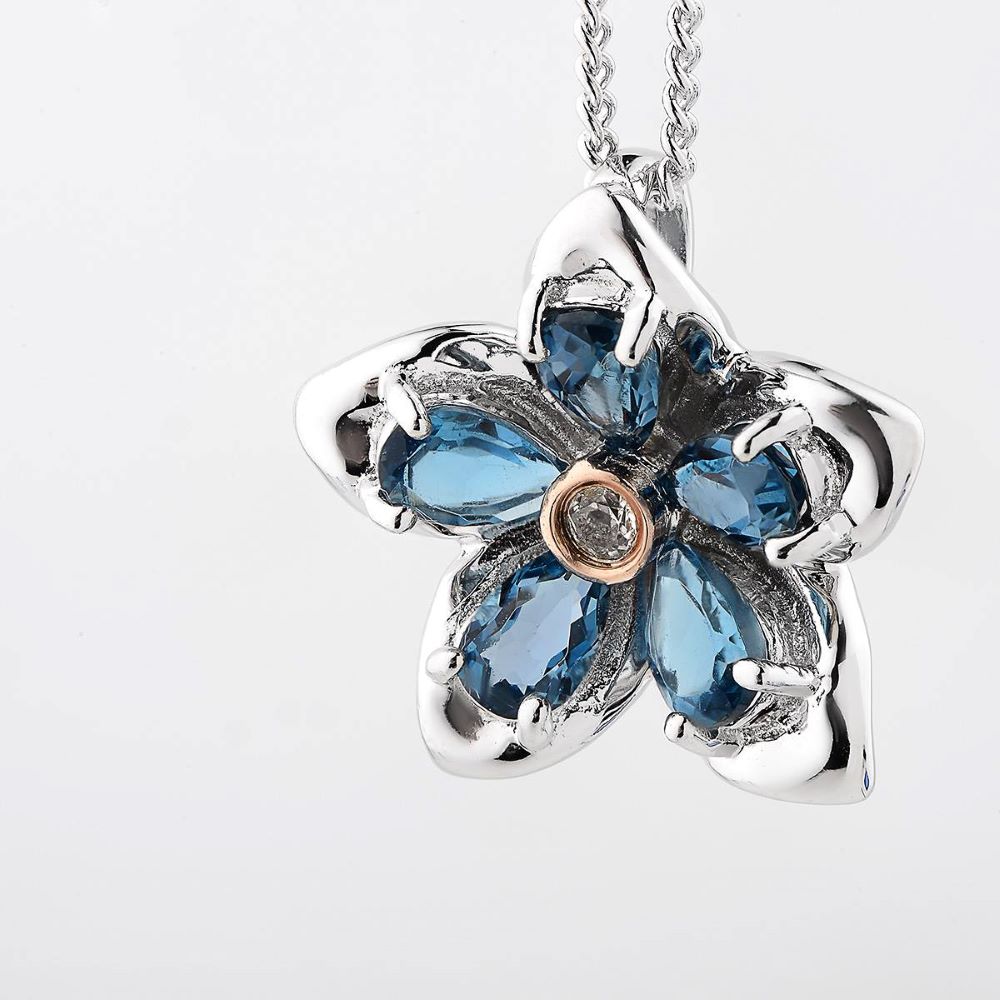 Clogau Forget Me Not Pendant 3SFMNP David Christopher