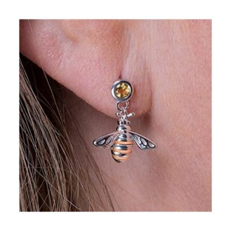 Clogau Honey Bee Drop Earrings