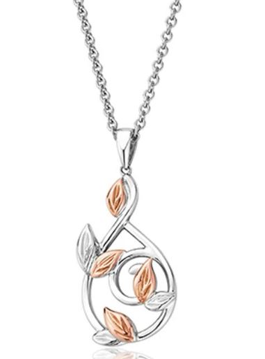 Clogau Awelon pendant sterling silver 9ct rose gold