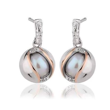 Clogau Salacia pearl earrings silver Welsh gold