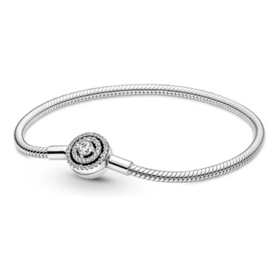 Pandora Moments Sparkling Crown O Snake Chain Bracelet