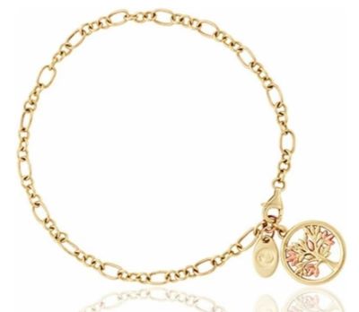 Clogau tree of life 9ct yellow gold Welsh gold Figaro bracelet