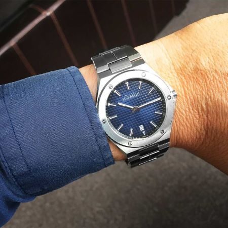 HERBELIN Mens Cap Camarat Blue Dial Watch 12245 B15 David