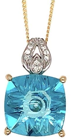 cushion cut blue topaz