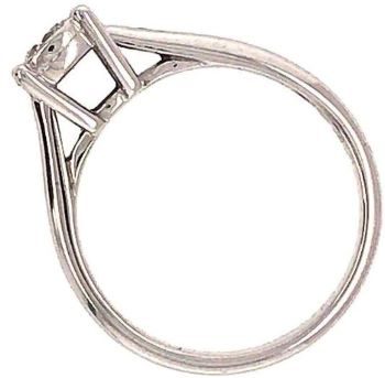 Illusion set diamond engagement ring 18ct white gold
