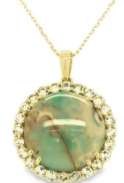 Green chalcedony halo