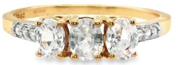 Zircon yellow gold ring