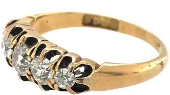5 stone Diamond engagement ring 18ct yellow gold