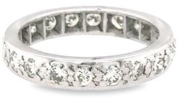 Diamond full eternity ring 14ct white gold