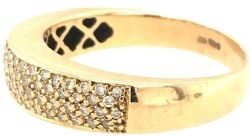 Diamond pave ring 18ct yellow gold