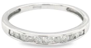 Eleven stone eternity ring 18ct white gold