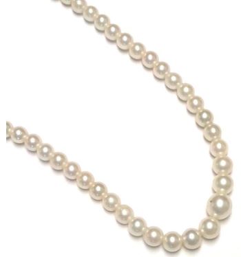 Pearl necklace marcasite clasp