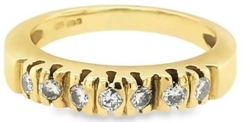 Seven stone eternity ring 18ct yellow gold