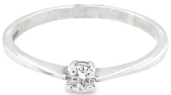 diamond solitiare ring 9ct white gold