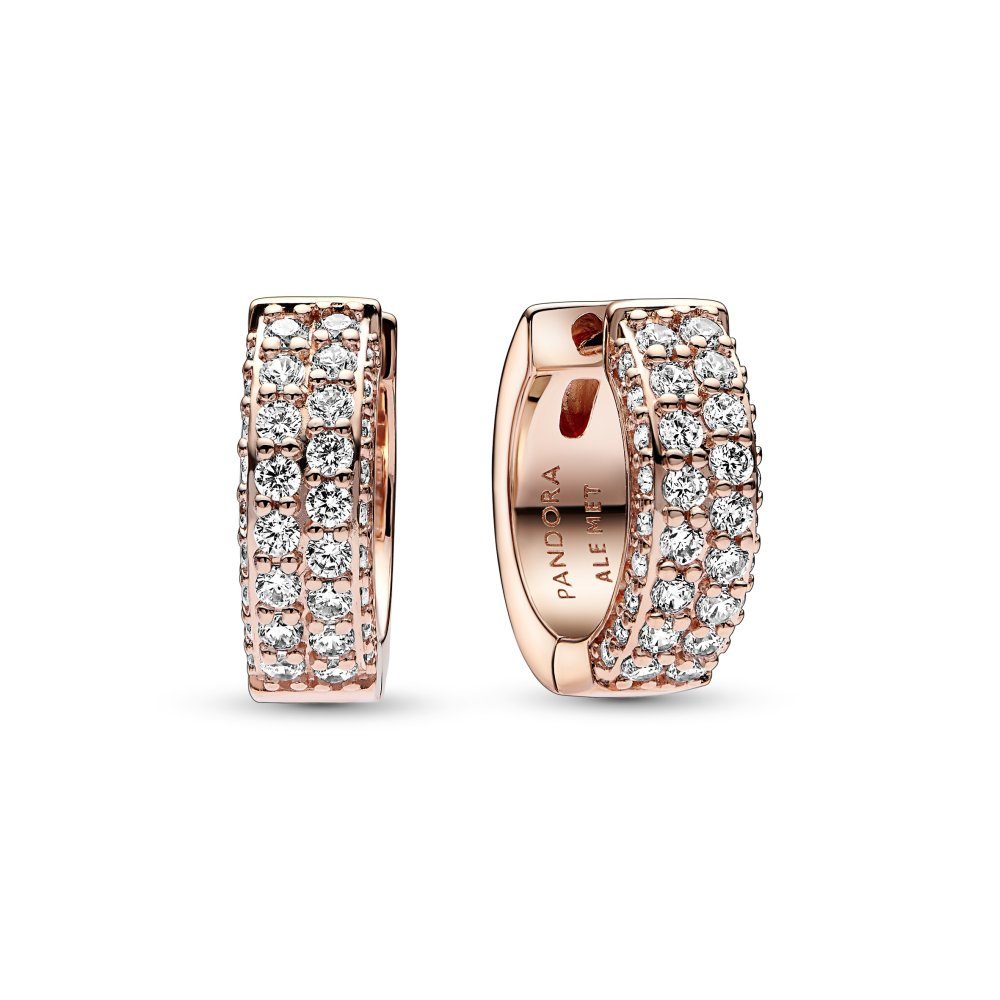 PANDORA Timeless Pavé Double-row Hoop Earrings 282622C01 | David ...