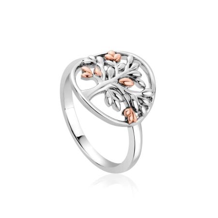 Clogau Tree of Life Circle ring sterling silver 9ct rose gold 1
