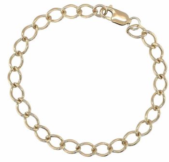 Oval trace link bracelet 9ct yellow gold