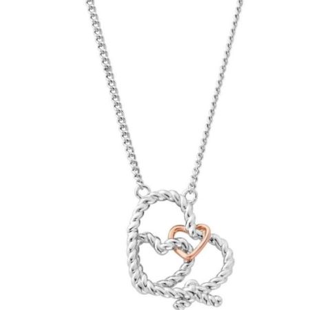 Clogau Bound Forever Necklace sterling silver 9ct rose gold