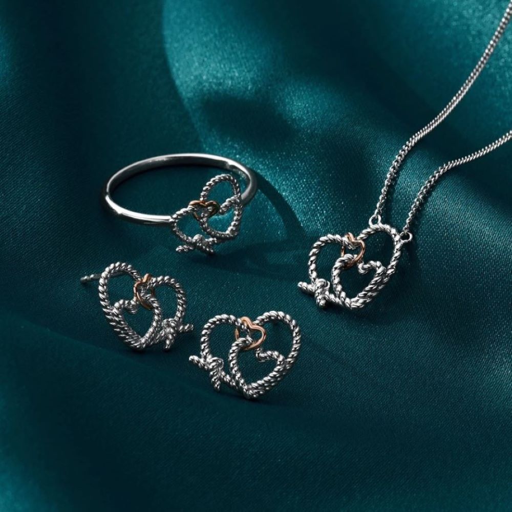 PANDORA SPARKLING INFINITY Collier Necklace & Earrings Set In Pandora Box  £39.99 - PicClick UK