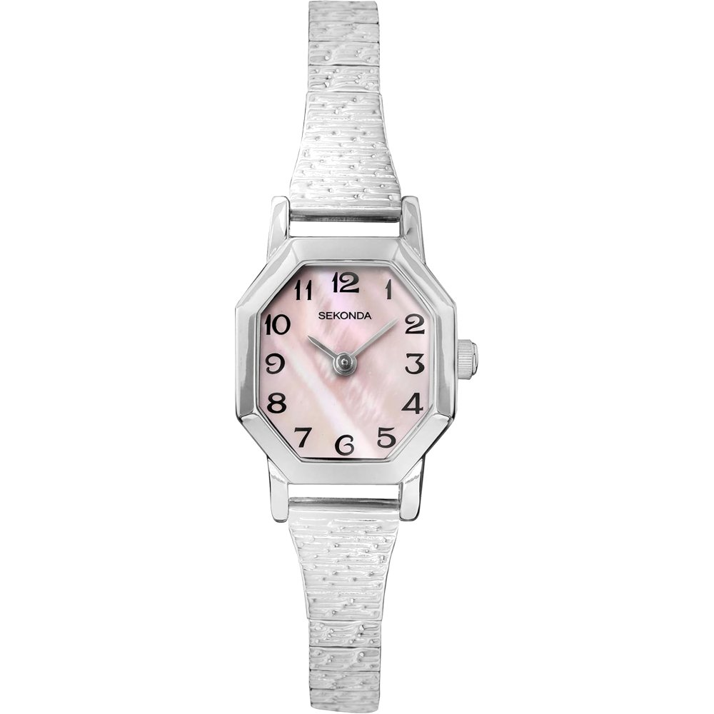 Sekonda Ladies Classic Octagonal Pink Dial Expanding Bracelet Watch 40496.27 David Christopher
