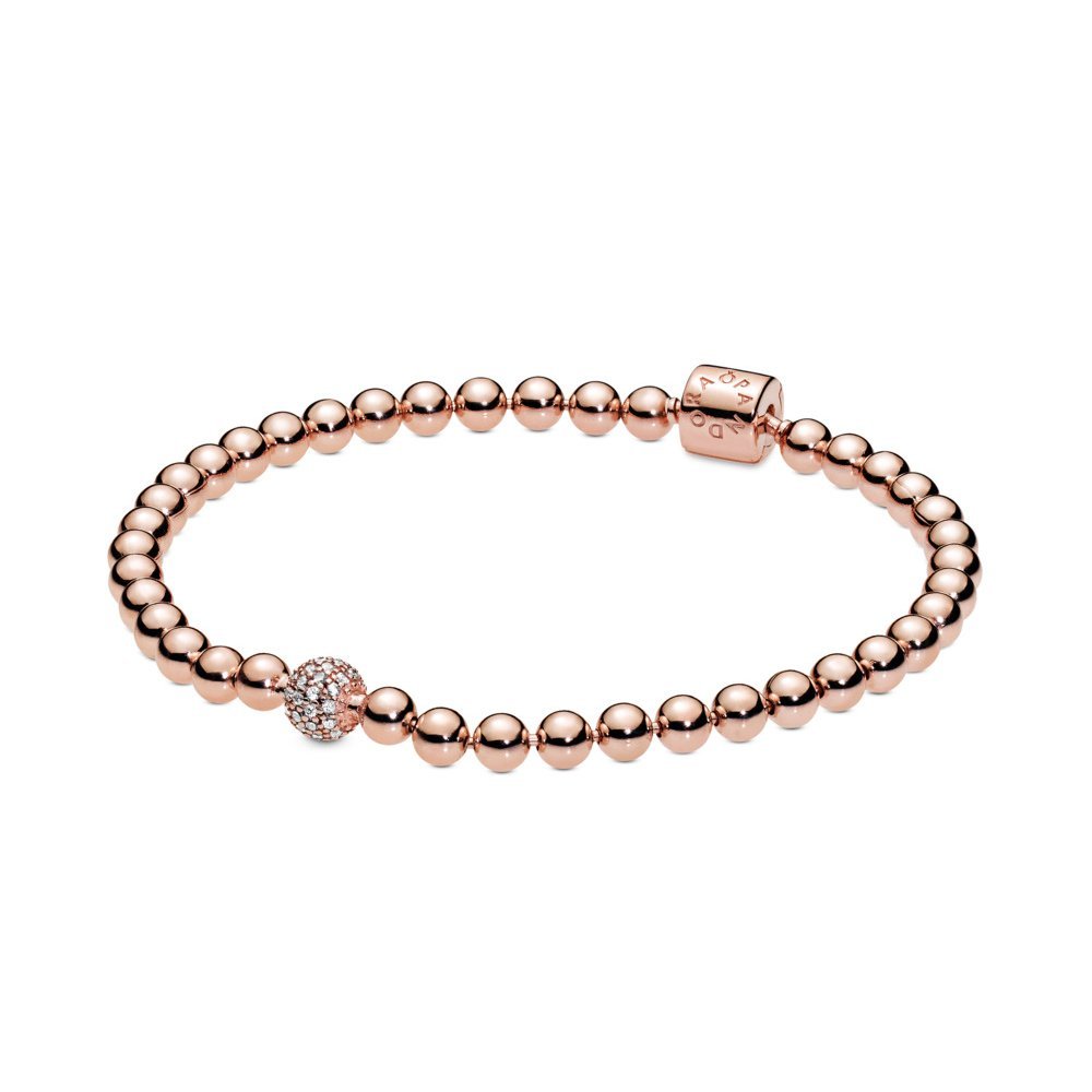 Pandora Style Necklace w/ Black Lampwork Beads, 