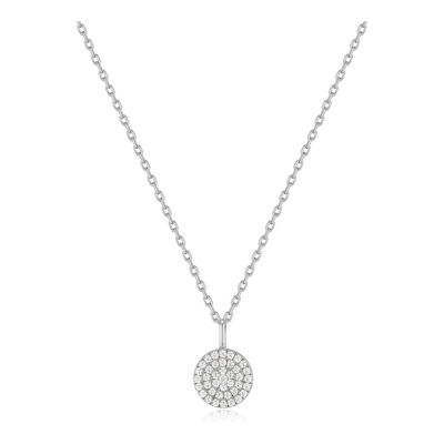 Ania Haie Silver Glam Disc Pendant Necklace | David Christopher