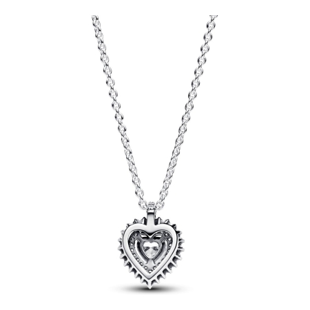 PANDORA Sparkling Heart Halo Pendant Necklace 393099C01 | David Christopher