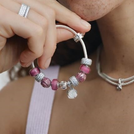 Sparkling strand bracelet pandora rose top