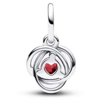 793125C07 Pandora July birthstone eternity circle dangle charm sterling silver reverse view 3