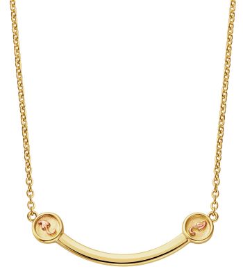 GTOL0382 Insignia gold curve necklace