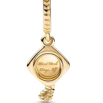 761892C00 Pandora Graduation Cap Dangle charm inside cap 14ct gold plated